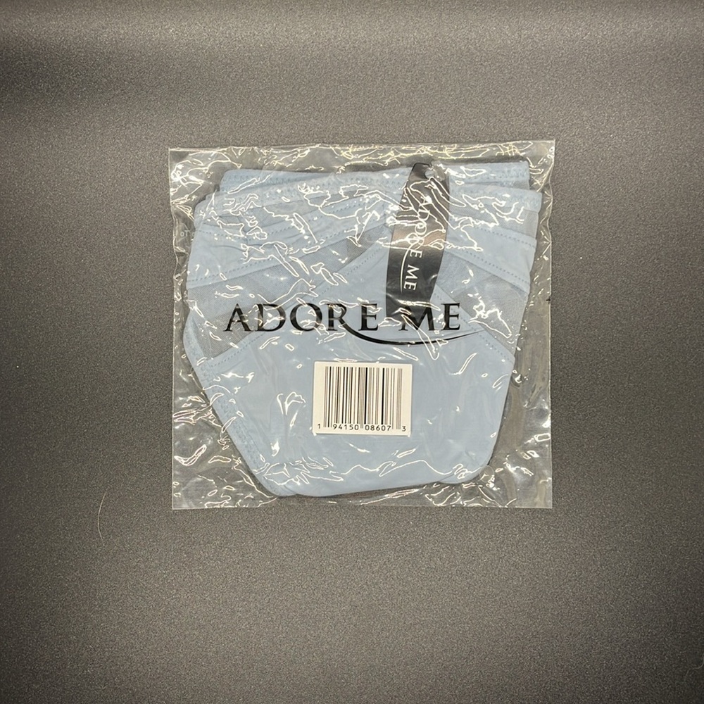 Adore Me Unlined lace baby blue Medium thong